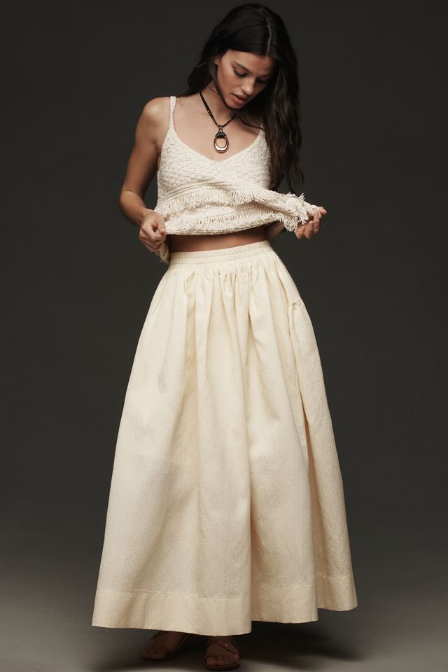 By Anthropologie Seamed Bias-Cut Slip Skirt