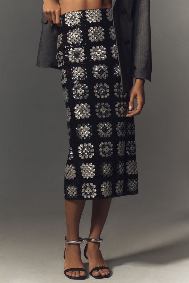 Le Superbe Glamour Granny Square Midi Skirt #1