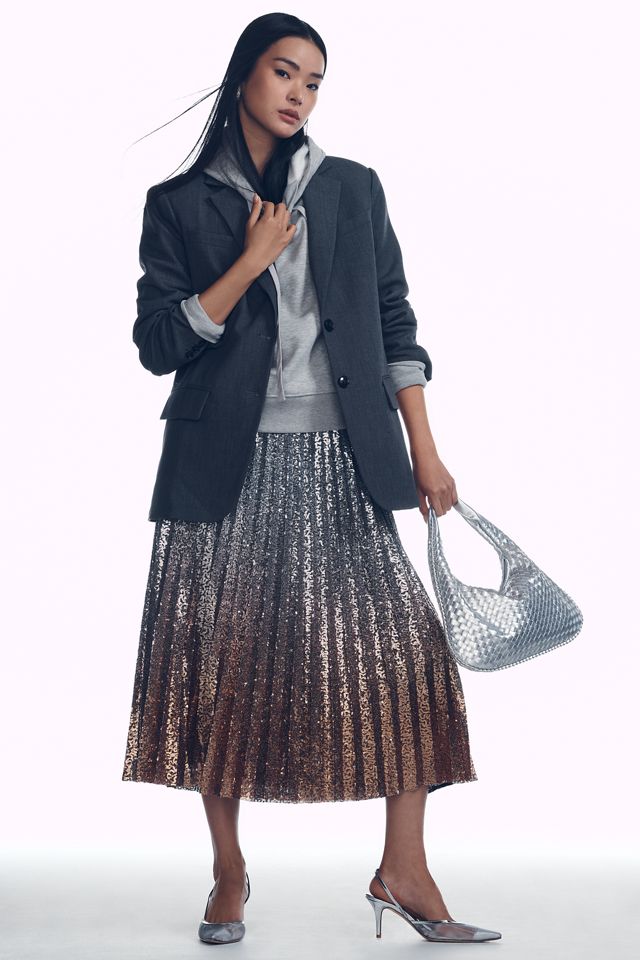 Le Superbe Belinda Plissé Midi Skirt #1