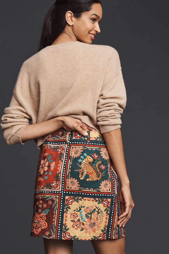 Farm Rio Quilted Tapestry Mini Skirt #3