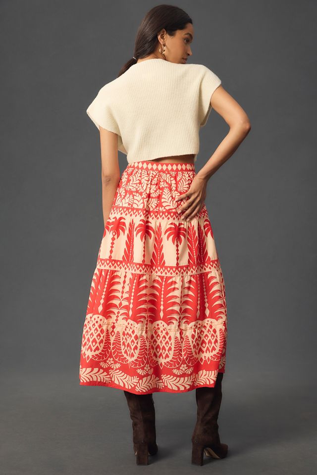 Farm Rio x Anthropologie Tiered Paradise Maxi Skirt #2