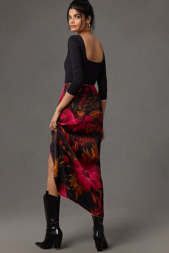 Farm Rio Wrap Front-Slit Midi Skirt #2