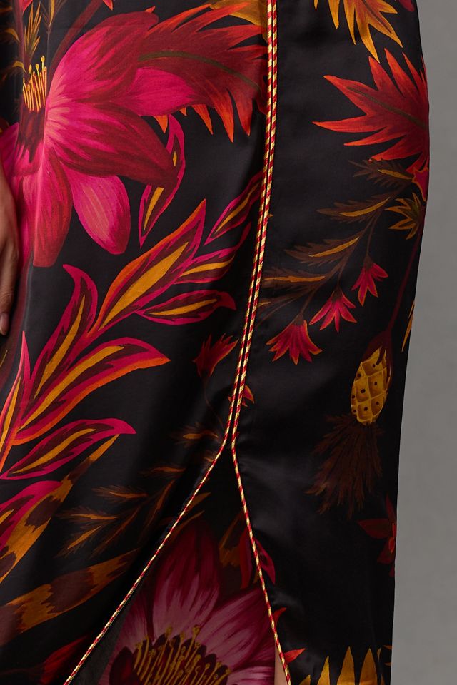 Farm Rio Wrap Front-Slit Midi Skirt #3