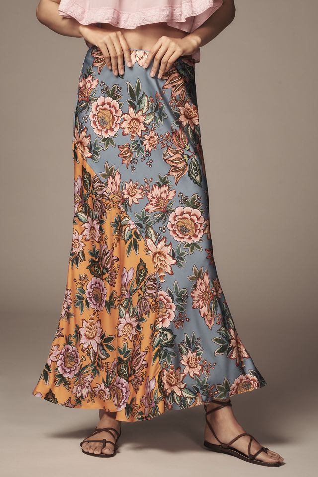 Farm Rio x Anthropologie Midi Slip Skirt #1