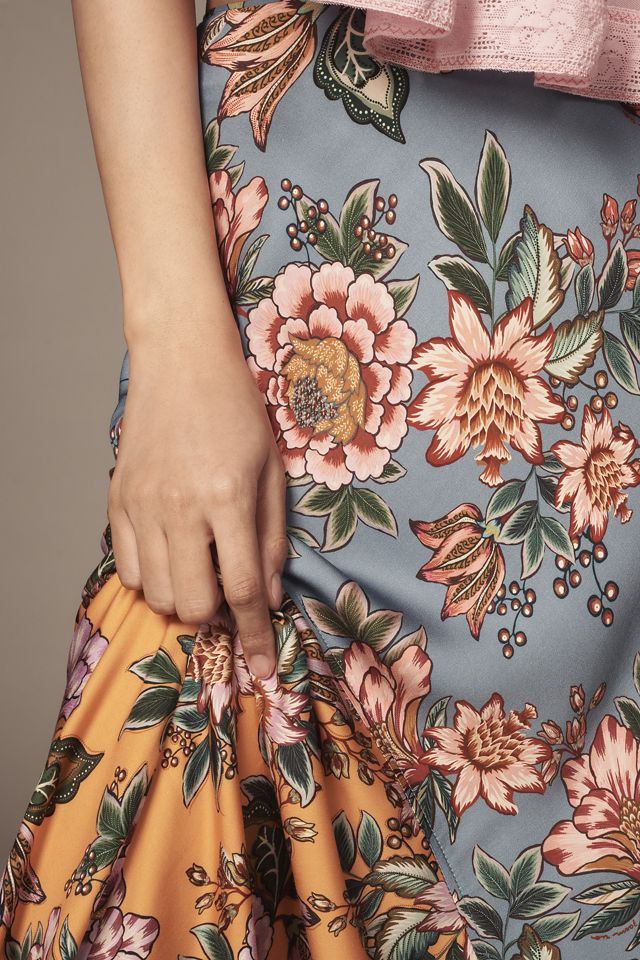 Farm Rio x Anthropologie Midi Slip Skirt #3