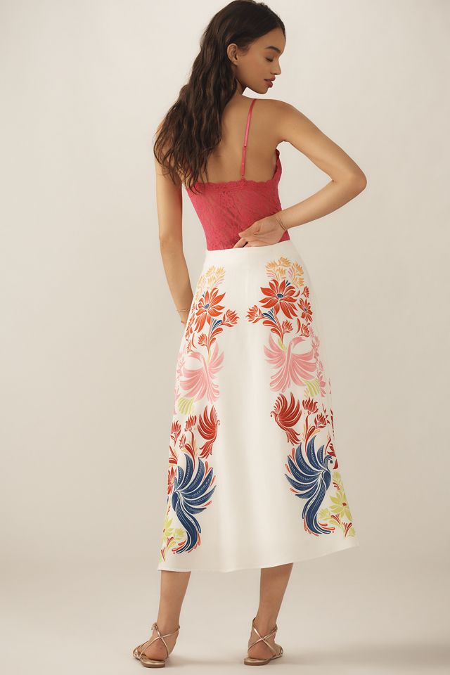 Farm Rio x Anthropologie Midi Slip Skirt #2