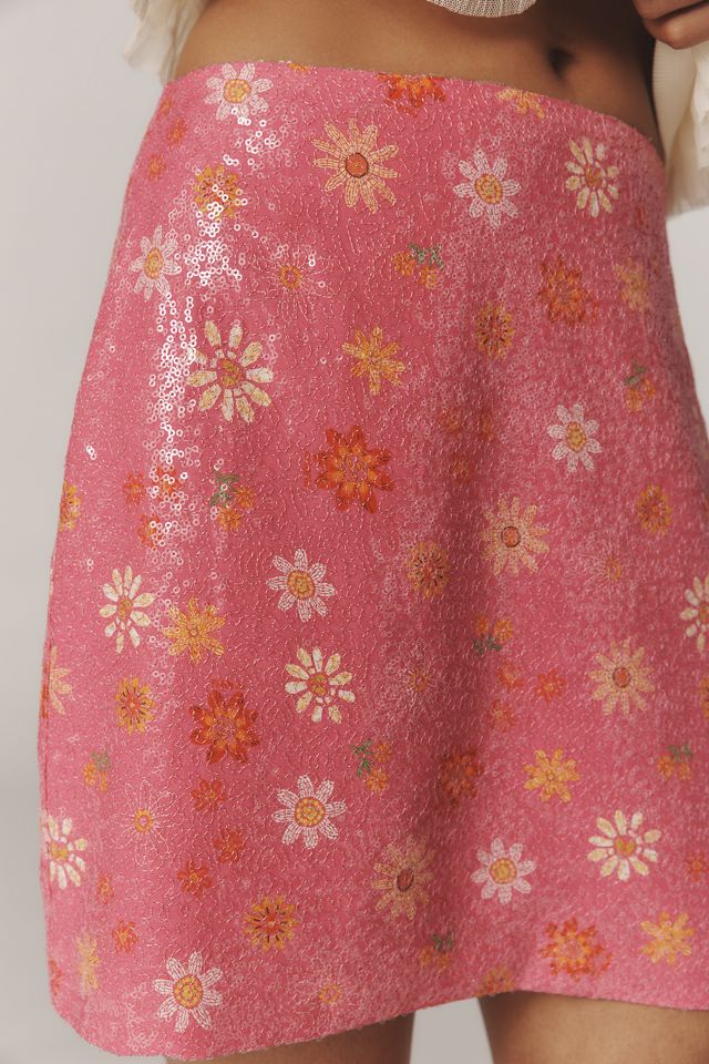 Farm Rio Sequin Mini Skirt #1