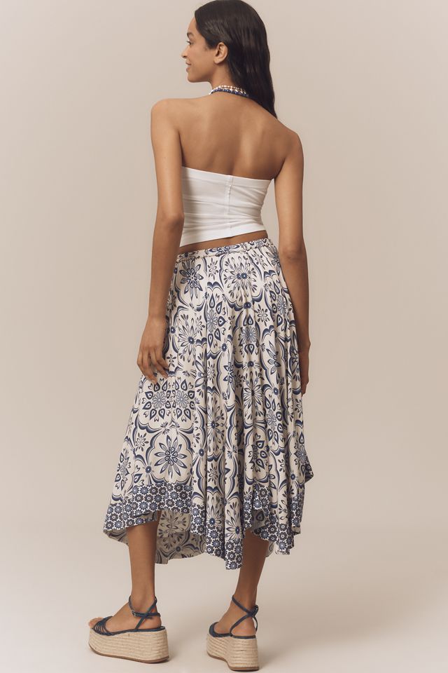Farm Rio Curved-Hem Printed Midi Skirt #2