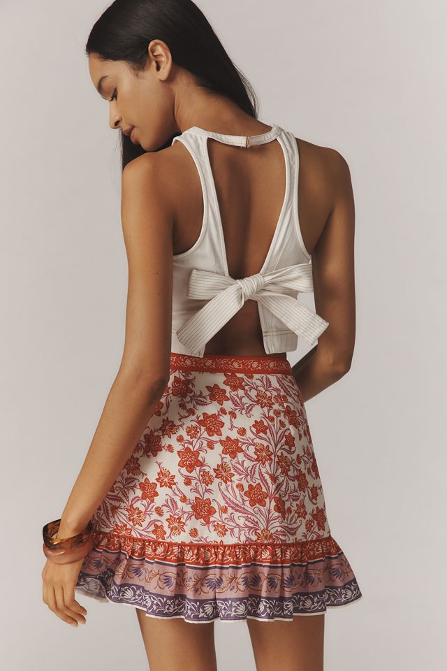 Farm Rio Printed Ruffle Mini Wrap Skirt #2