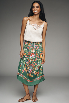 Printed Slip Maxi Skirt