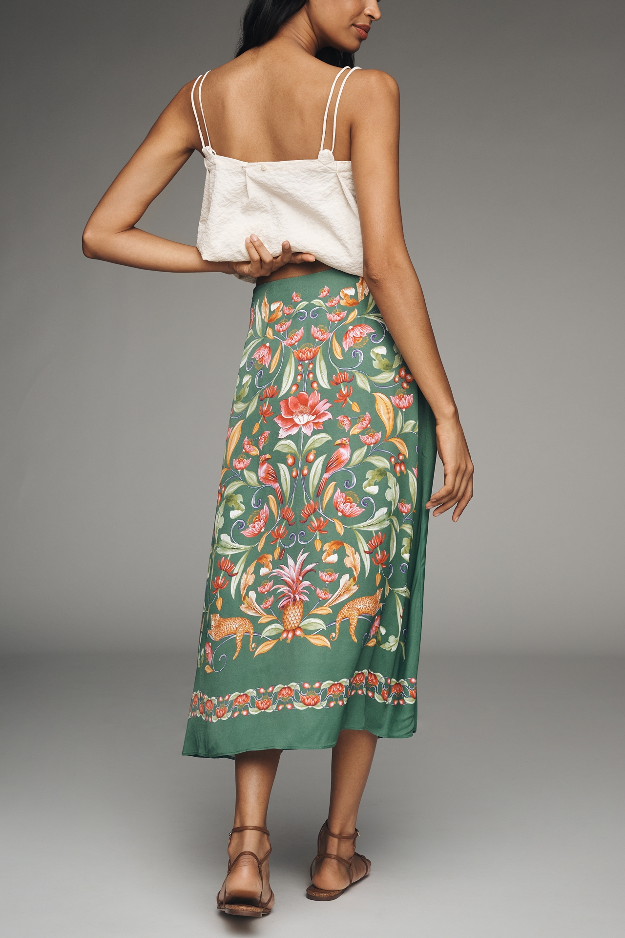 Farm Rio Printed Slip Maxi Skirt