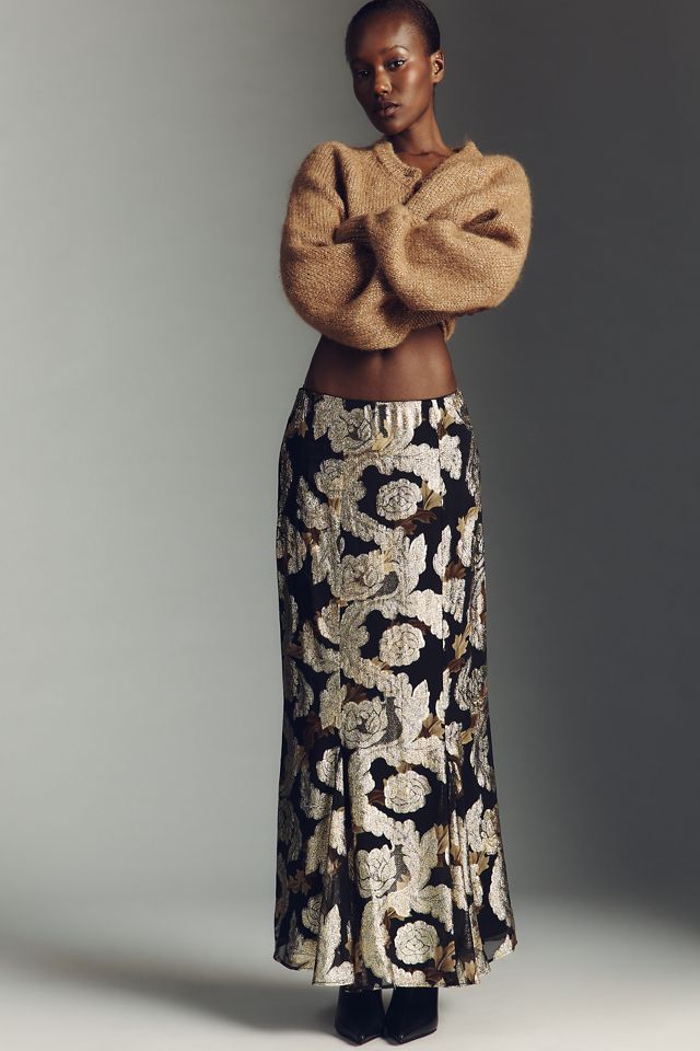 Farm Rio Jacquard Lurex Slip Maxi Skirt #2