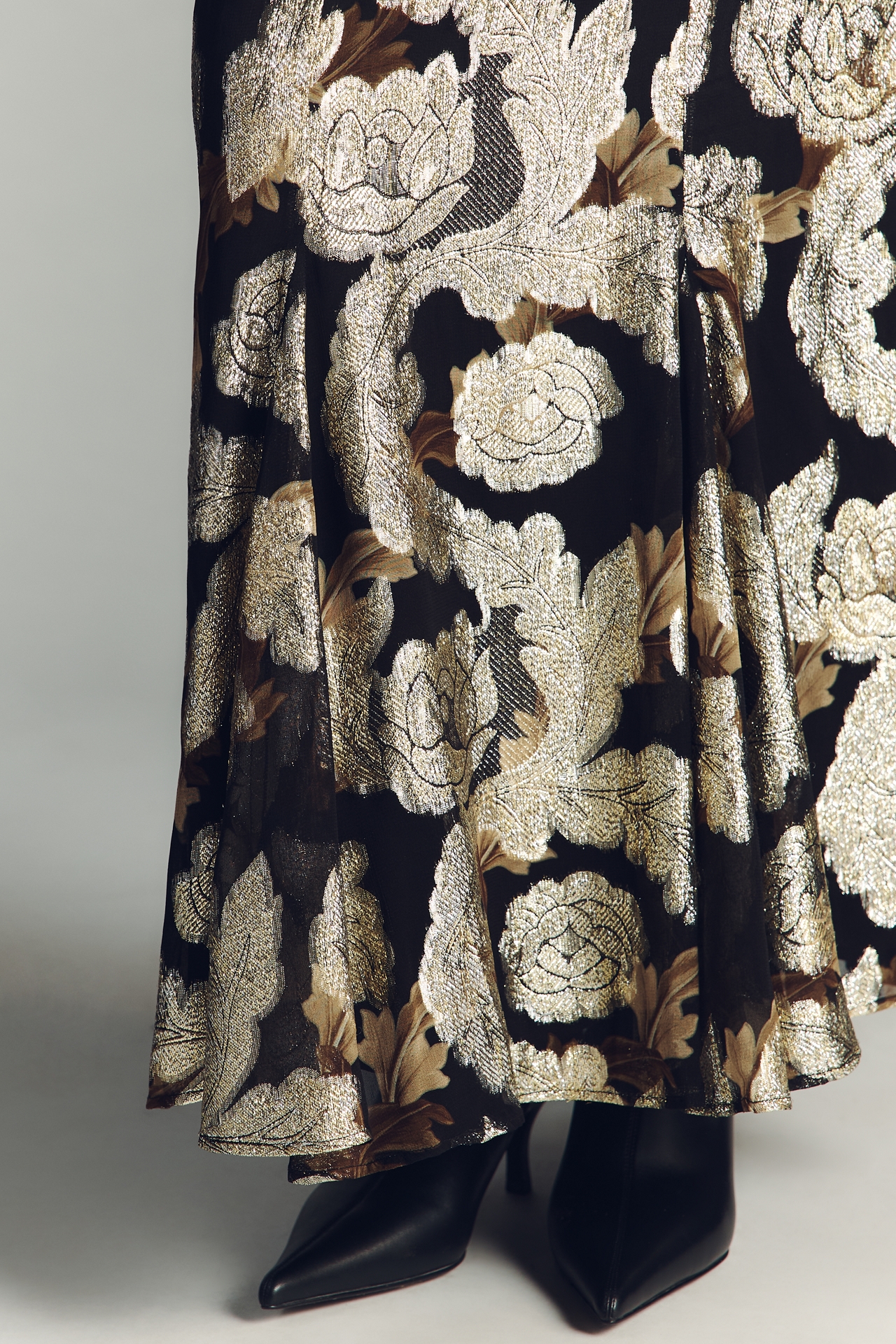 Farm Rio Jacquard Lurex Slip Maxi Skirt