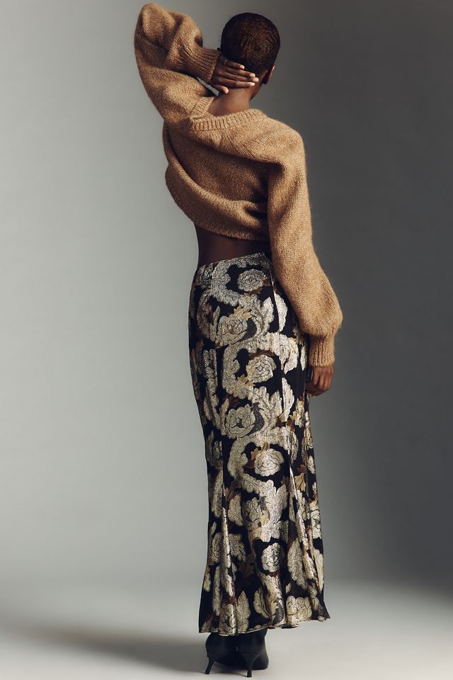 Farm Rio Jacquard Lurex Slip Maxi Skirt #4