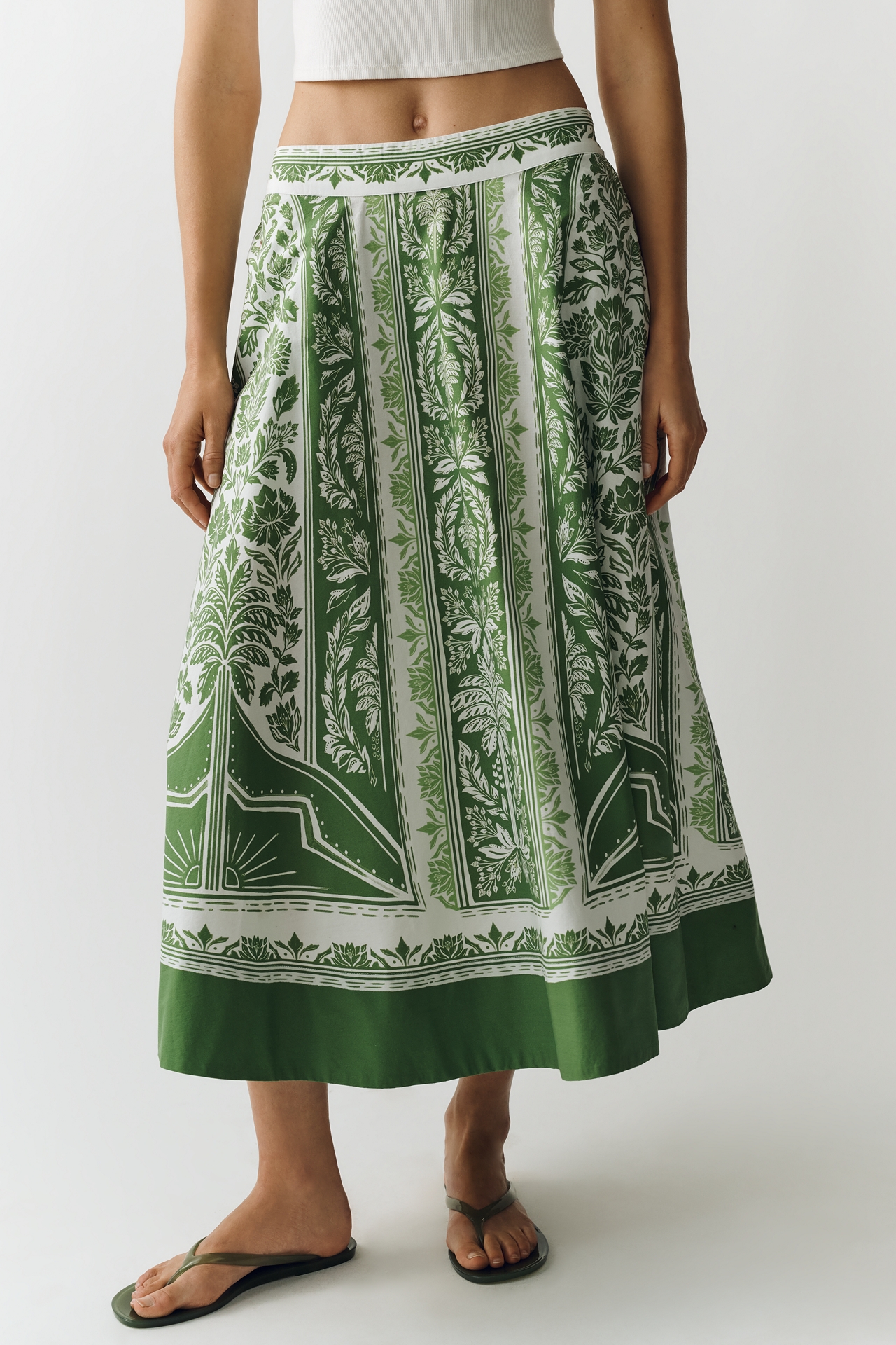 Farm Rio Pleated Skirt