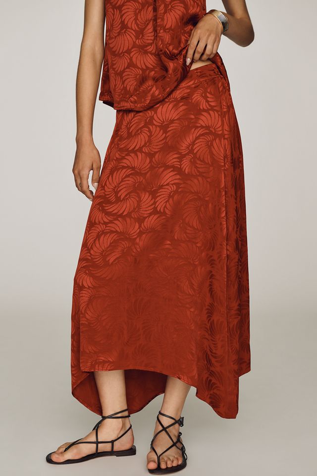 Farm Rio Jaquard Asymmetrical Midi Skirt #1