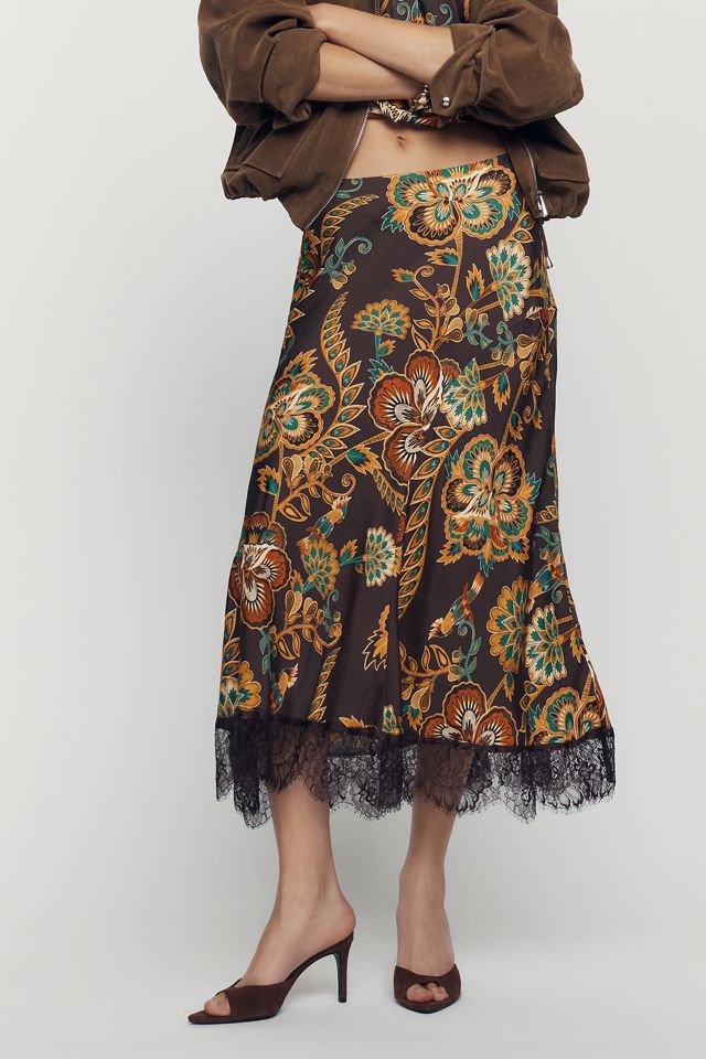 Farm Rio x Anthropologie Lace Trim Skirt #1