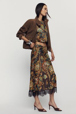 Farm Rio x Anthropologie Lace Trim Skirt