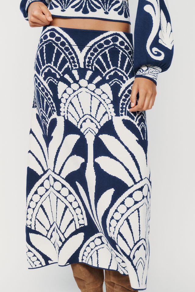 Farm Rio Knit Jacquard Skirt #2