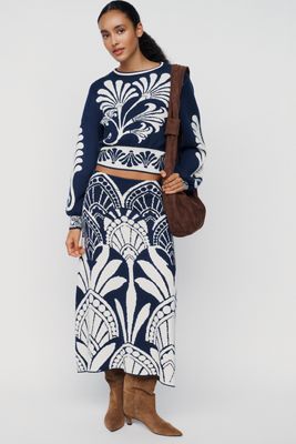 Farm Rio Knit Jacquard Skirt