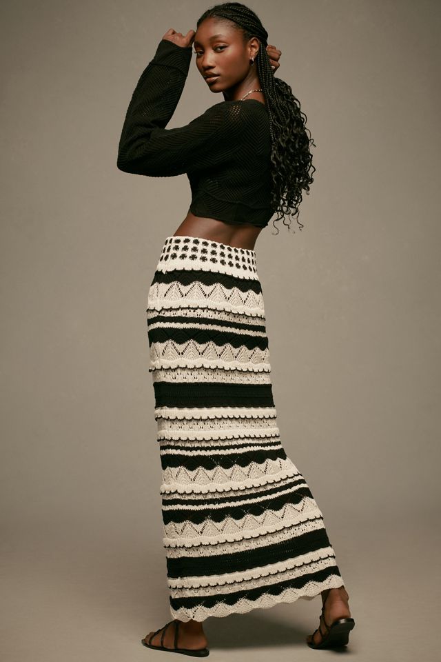 Falda Larga Tejida By Anthropologie #2