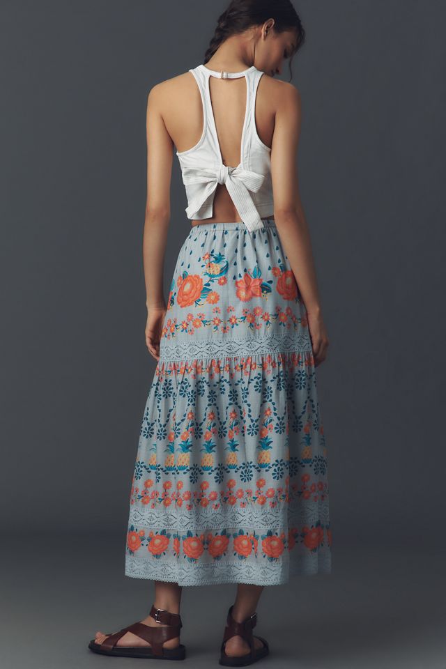 Farm Rio Tropical Delicacy Maxi Skirt #2