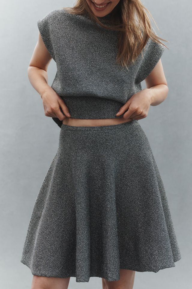 Essentiel Antwerp Icing Knit Flared Mini Skirt #1