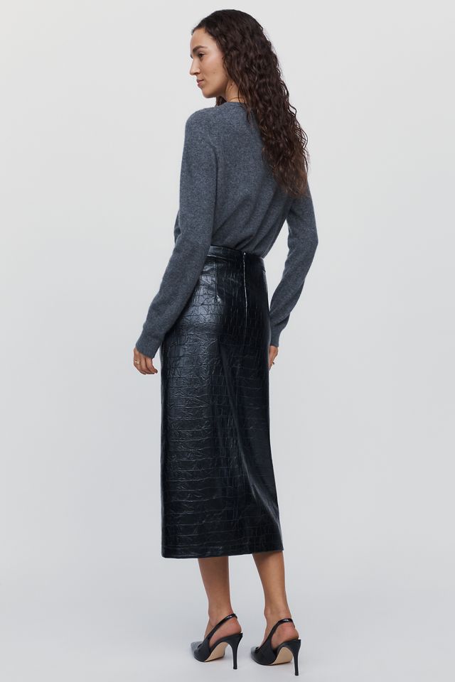 Essentiel Antwerp Faux Leather Midi Skirt #2