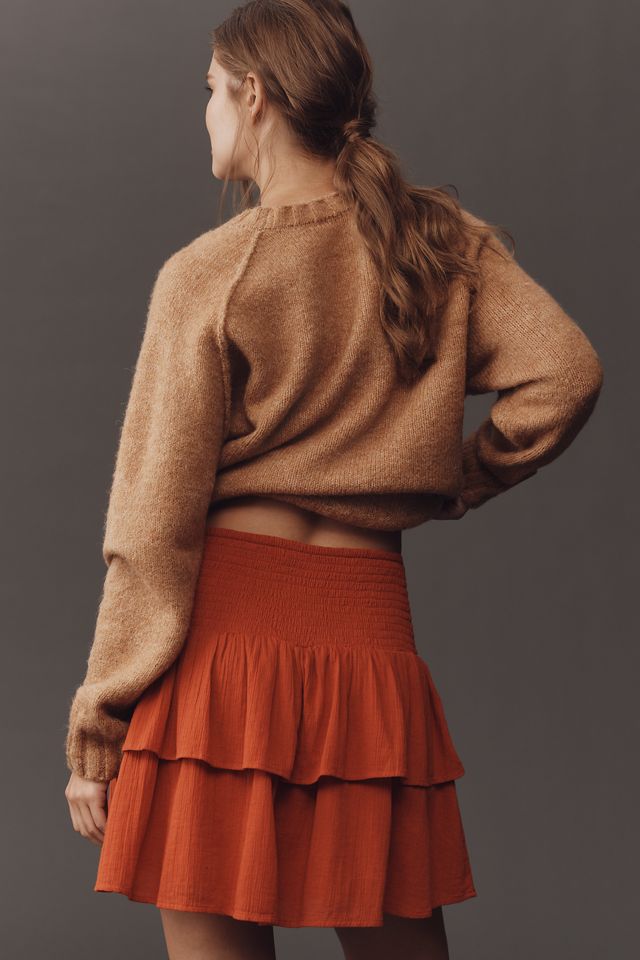 Scotch & Soda Crinkle Gauze Tiered Mini Skirt #2