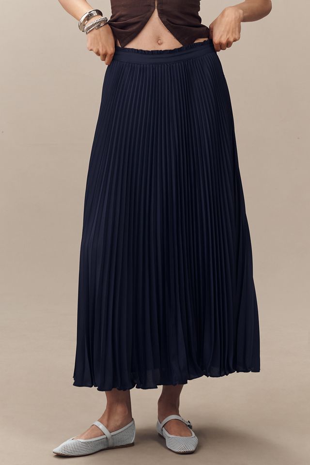 The Isobel Silky Pleated Skirt by Maeve #1