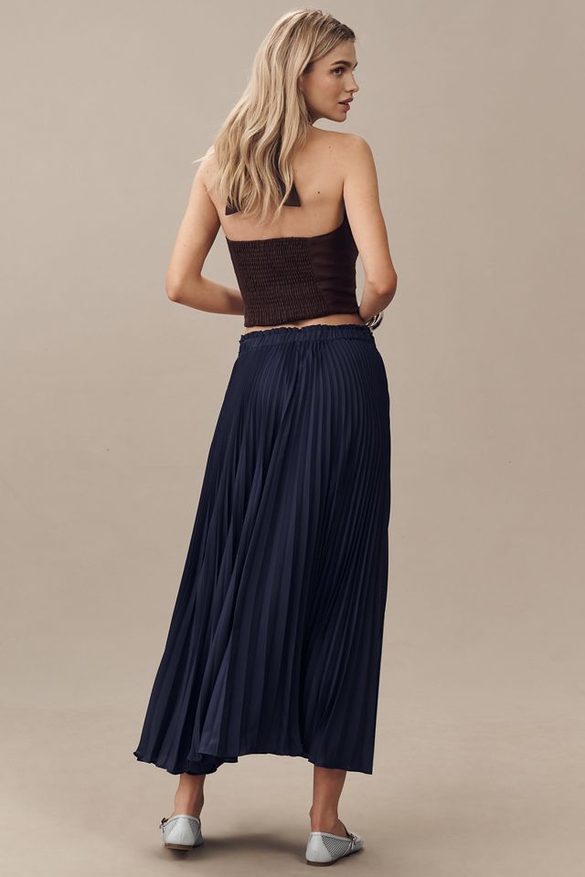The Isobel Silky Pleated Skirt by Maeve #2