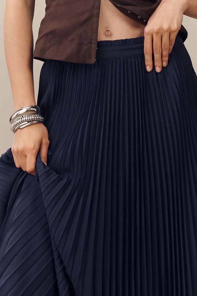 The Isobel Silky Pleated Skirt by Maeve #3
