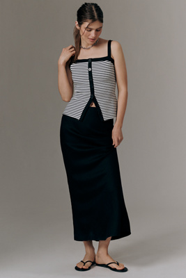 The Tilda Maxi Slip Skirt: Linen Edition