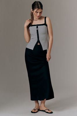 Tilda Maxi Slip Skirt: Linen Edition