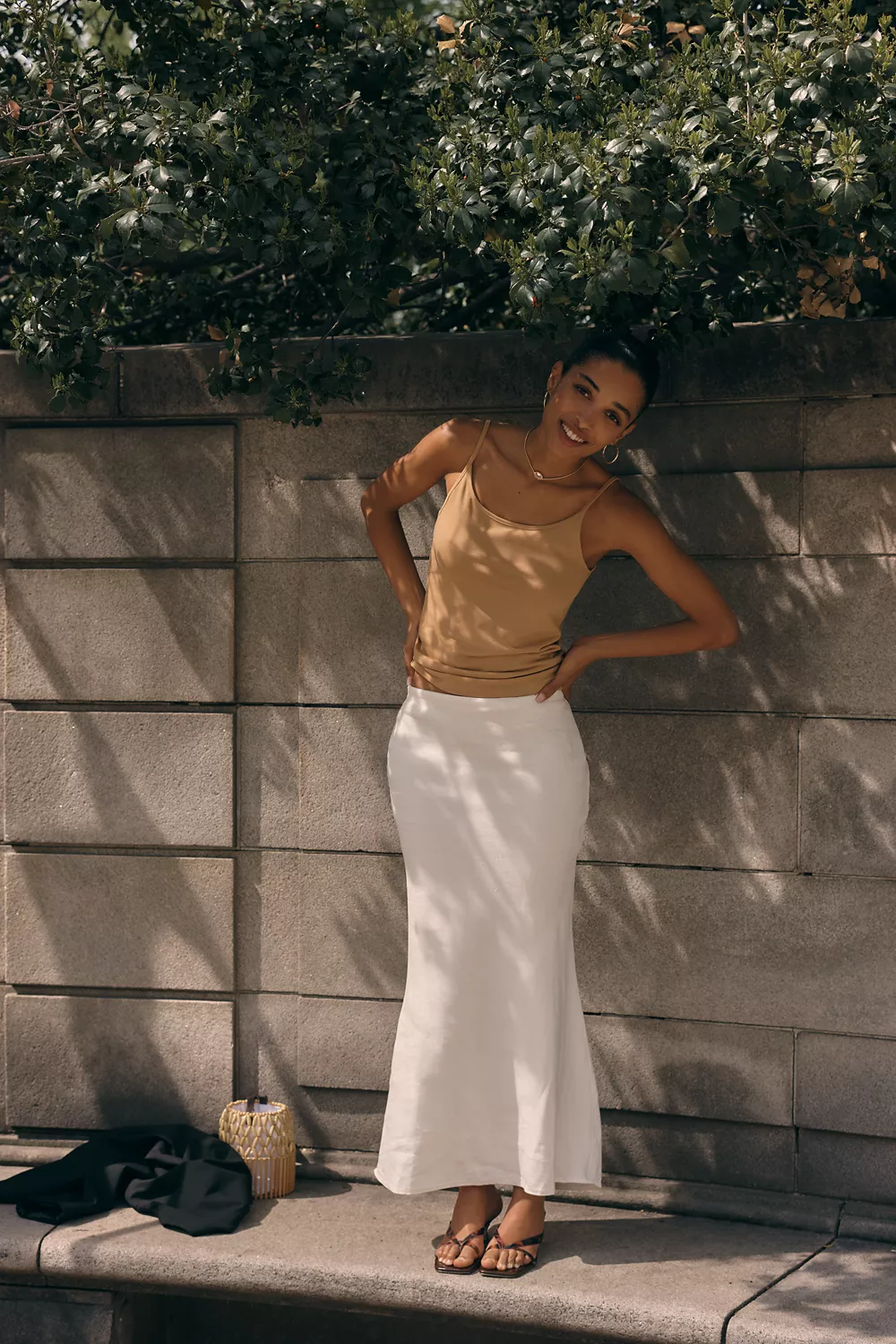 Tilda Maxi Slip Skirt: Linen Edition