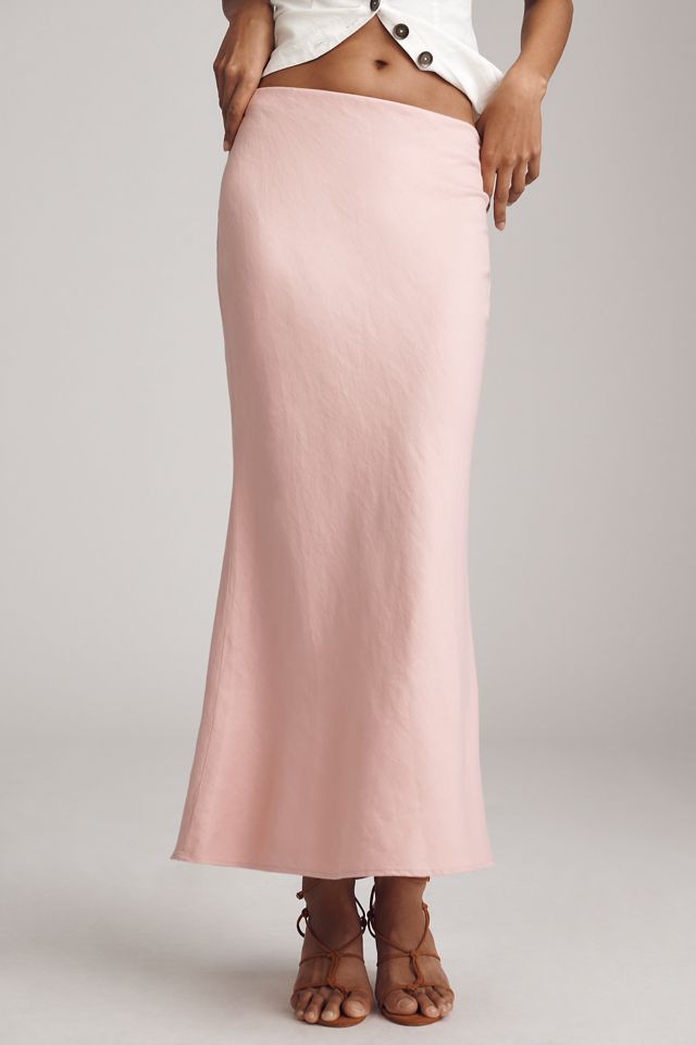 The Tilda Linen-Blend Slip Skirt