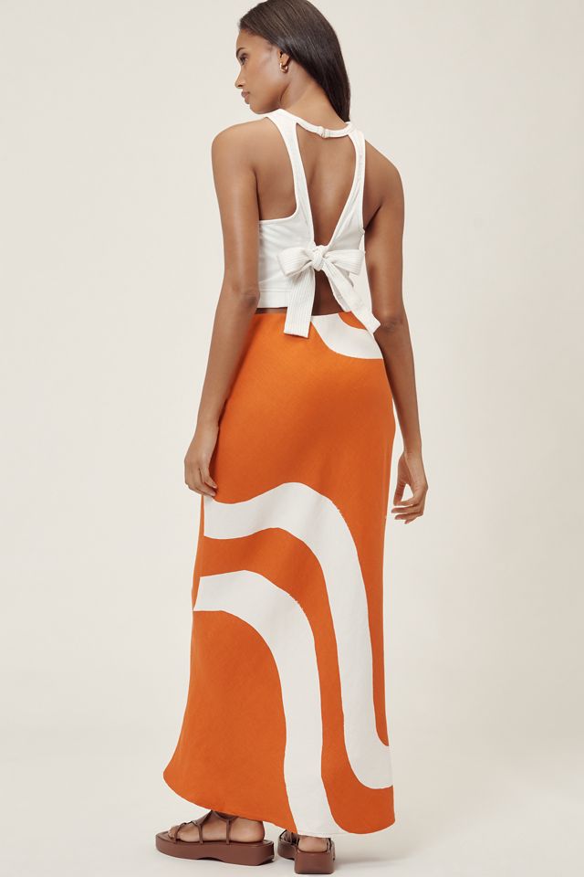 The Tilda Linen-Blend Slip Skirt