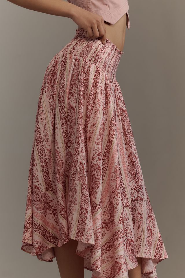 Jupe Asymétrique Taille Smockée By Anthropologie #3