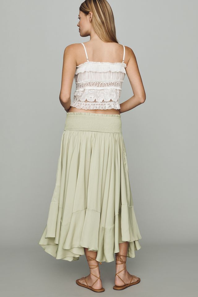 Falda Asimétrica con Cintura Fruncida de Anthropologie #2