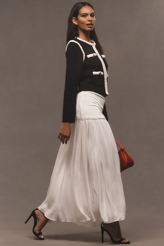By Anthropologie Dropped Yoke-Waist Maxi Skirt | Anthropologie