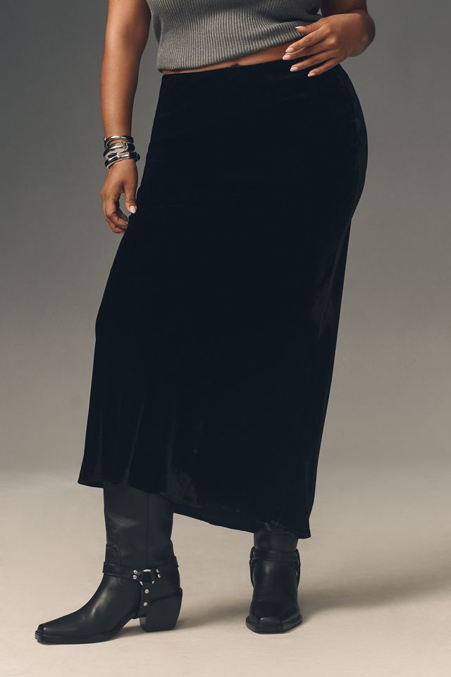 The Tilda Maxi Slip Skirt: Velvet Edition | Anthropologie