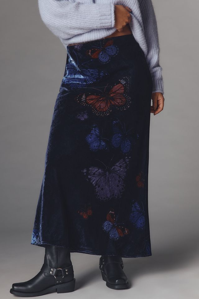 The Tilda Maxi Slip Skirt: Velvet Edition #4