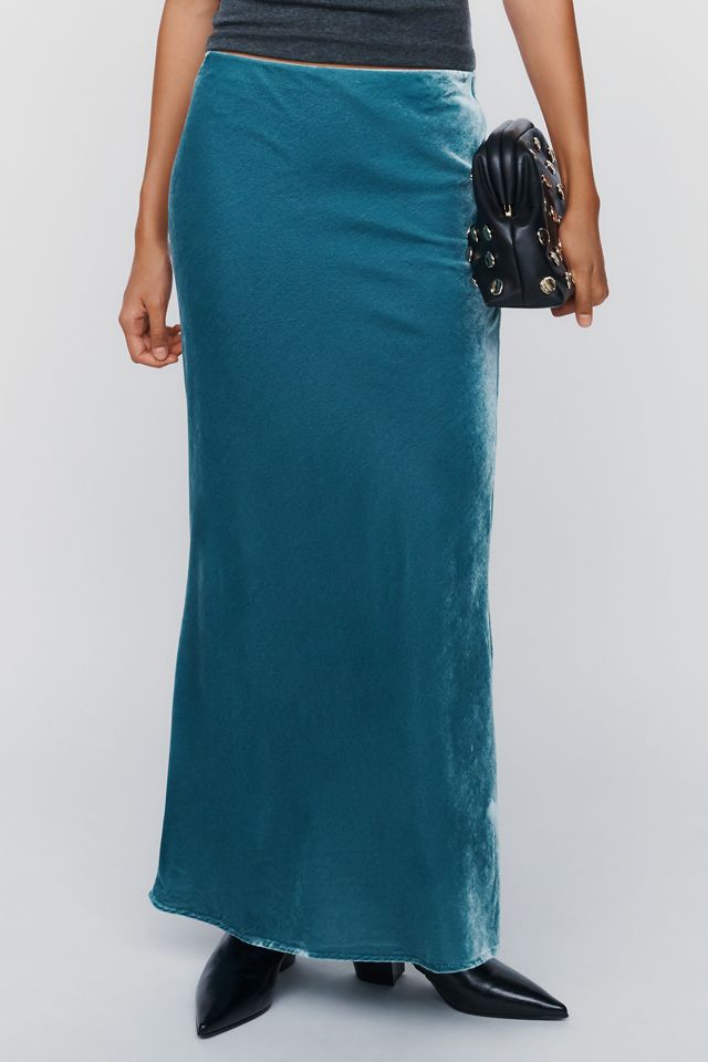 Tilda Maxi Slip Skirt: Velvet Edition #2
