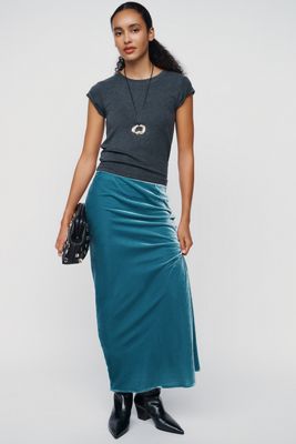 Tilda Maxi Slip Skirt: Velvet Edition