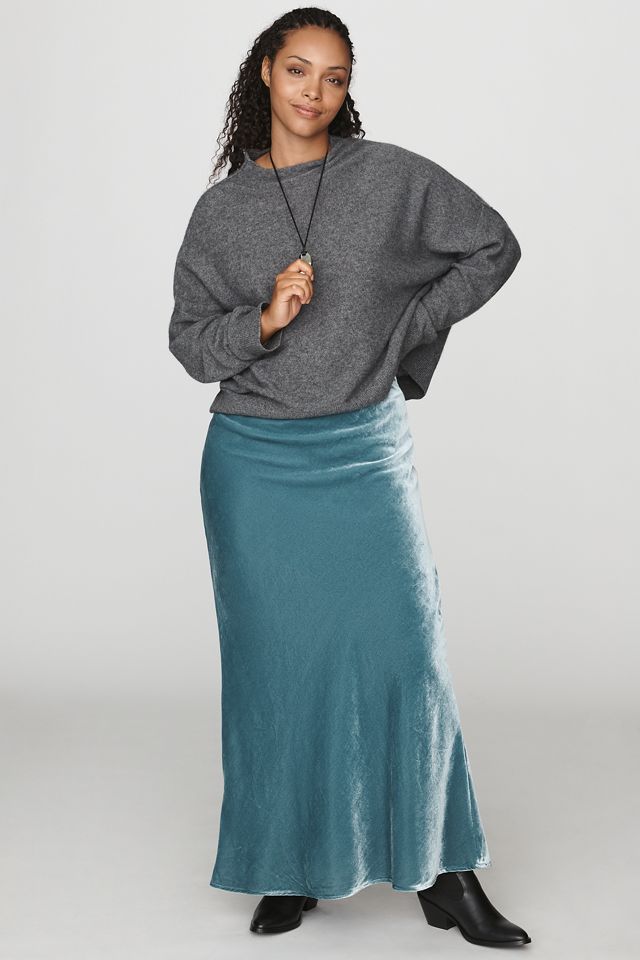 Tilda Maxi Slip Skirt: Velvet Edition #4