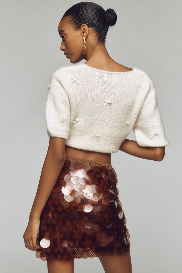 Maeve Sequin Mini Skirt #1