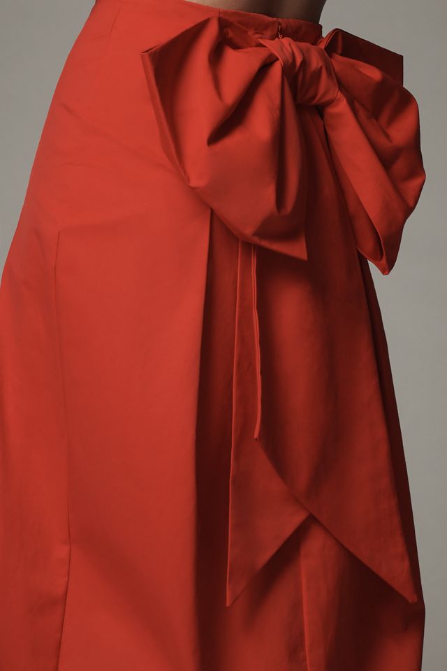 Maeve Sculpted Bow Midi Skirt #1