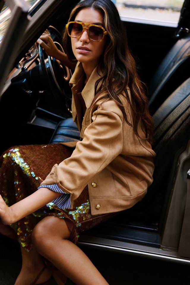 Maeve Iridescent Sequin Maxi Skirt #5