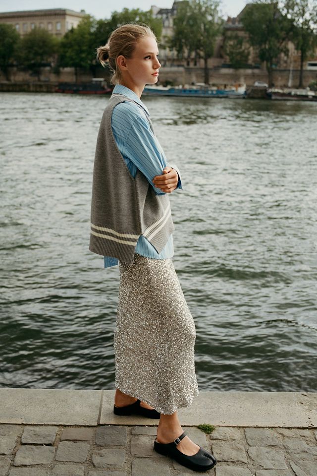 The Tilda Maxi Slip Skirt: Sequin Edition
