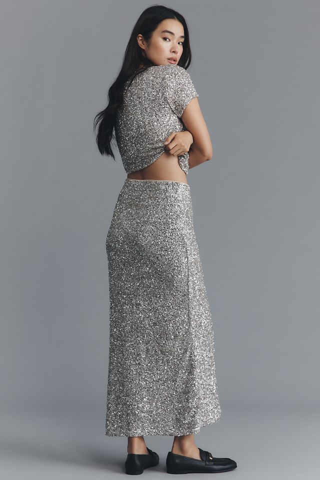 The Tilda Maxi Slip Skirt: Sequin Edition #3